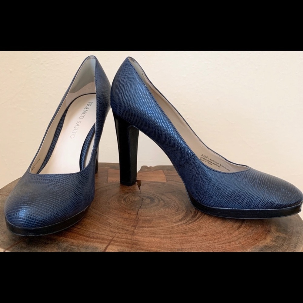 Franco Sarto blue heels